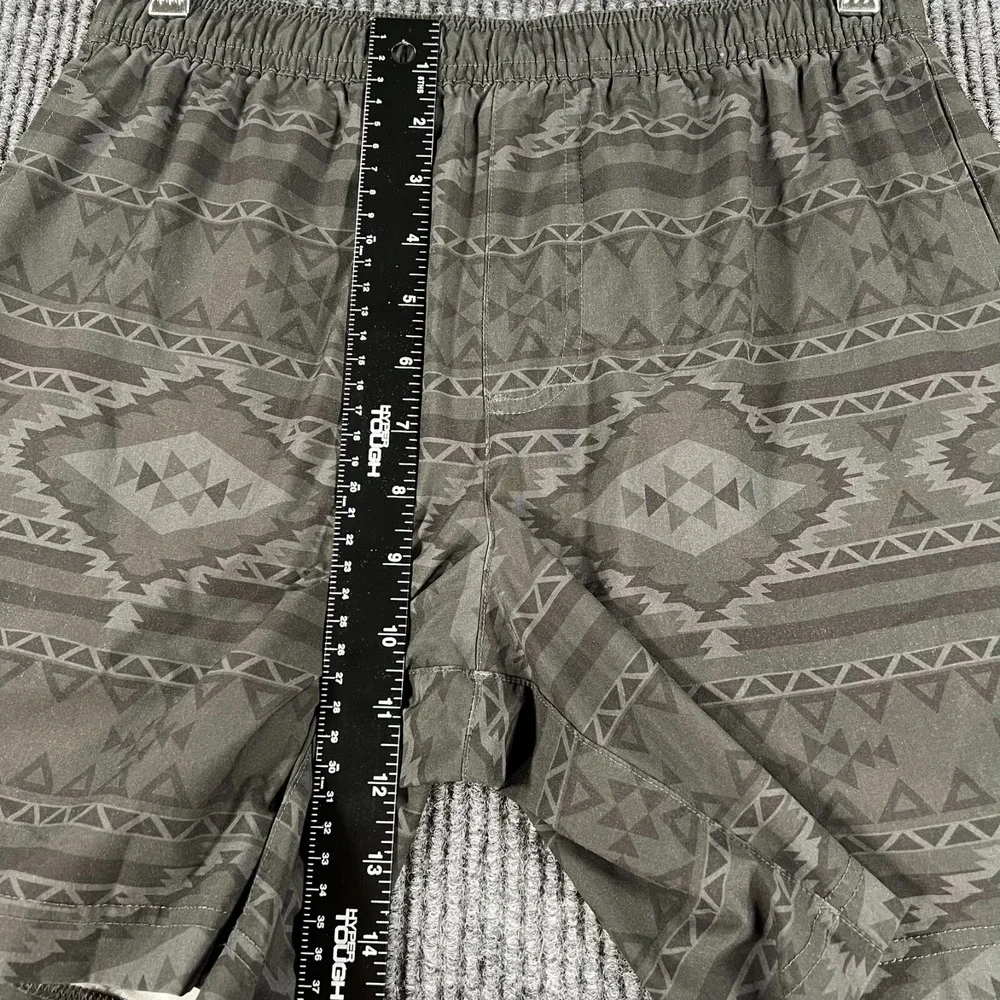 Chubbies Mens Shorts Small Black Gray Lined Southwest Print Drawstring 7